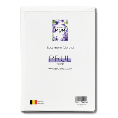 Best mom (violets) - Greeting Card