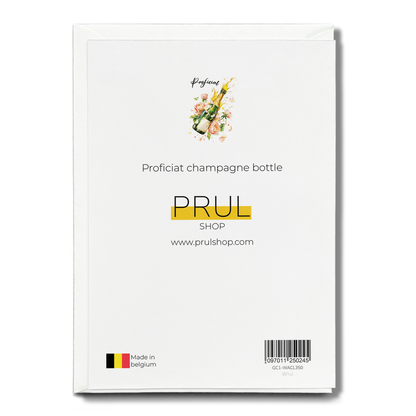 Proficiat champagne bottle - Greeting Card