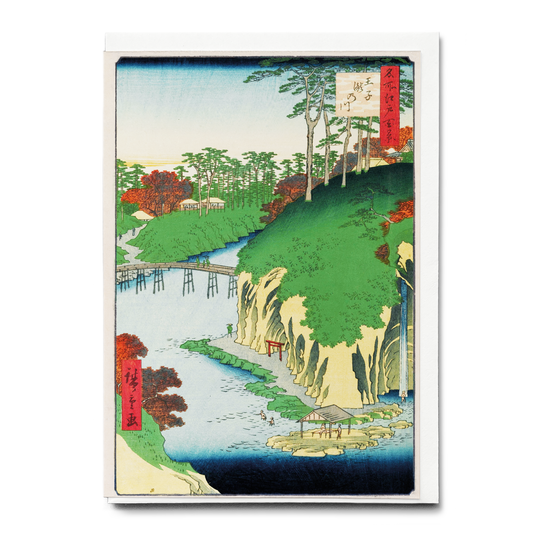 The Waterfall River at Oji - Greeting Card