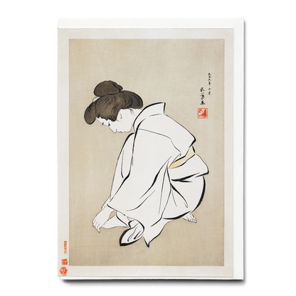 Woman Cutting Her Toenails - Greeting Card