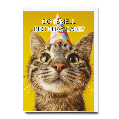 Do i smell Birthday cake? (cat) - Greeting Card