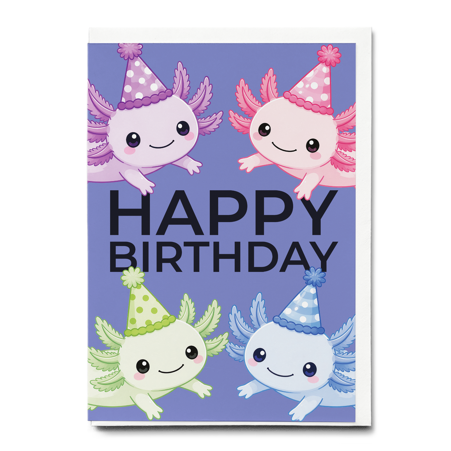 Happy Birtdhay Axolotls - Greeting Card