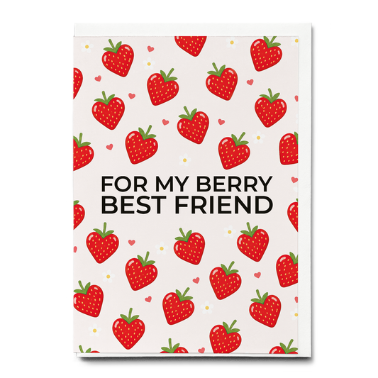 For my berry best friend (Berry pattern) - Greeting Card