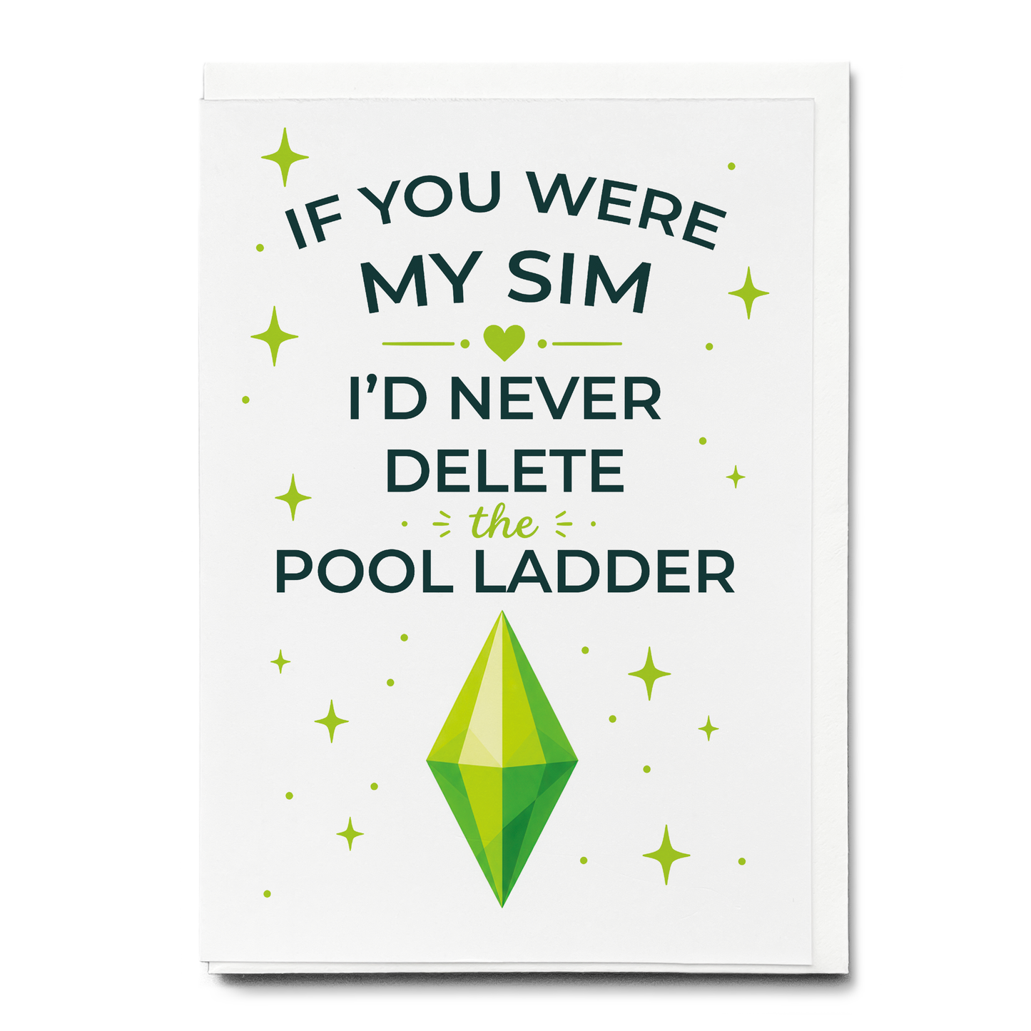 I’d never delete the pool ladder. - Greeting Card