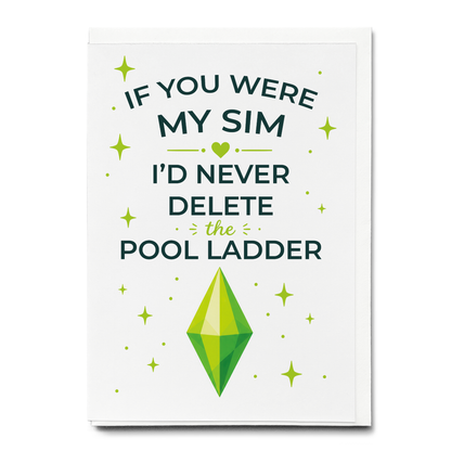 I’d never delete the pool ladder. - Greeting Card