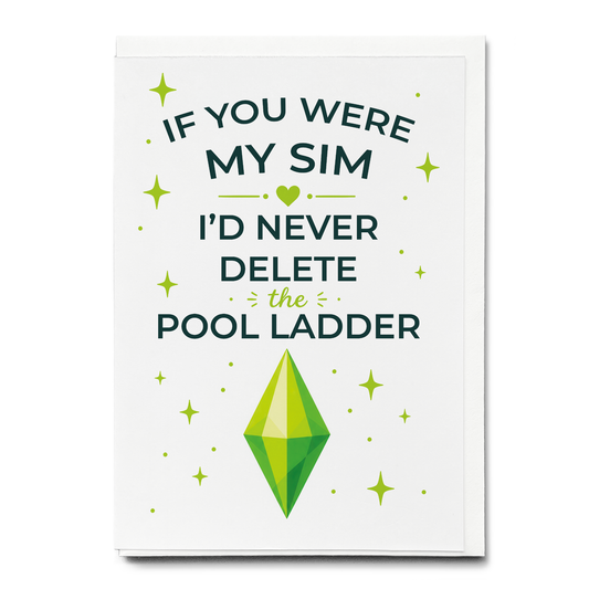 I’d never delete the pool ladder. - Greeting Card