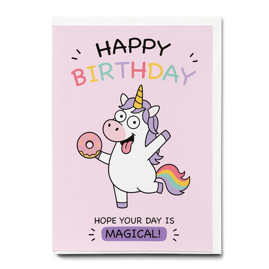 Silly unicorn (Happy Birthday) - Greeting Card