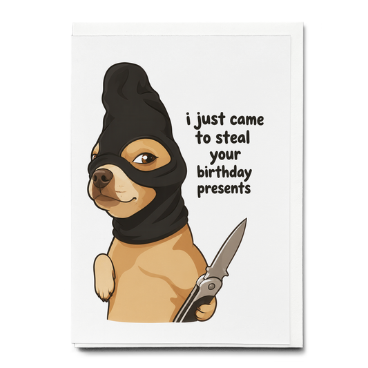 I just came to steal your birthday presents - Greeting Card