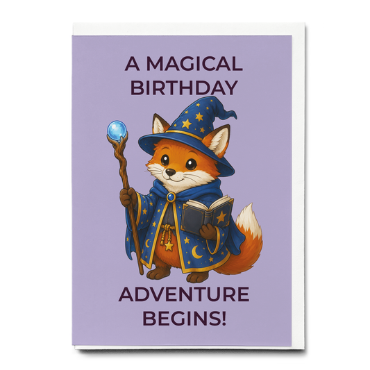 A magical birthday adventure begins! (Fox) - Greeting Card