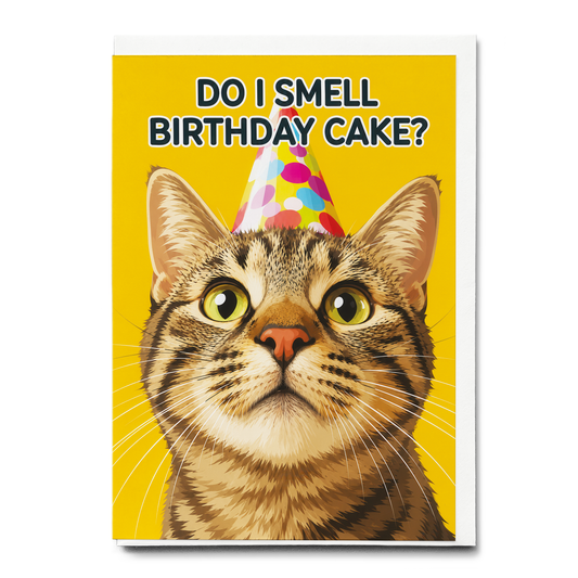 Do I smell birthday cake? (Cat) - Greeting Card