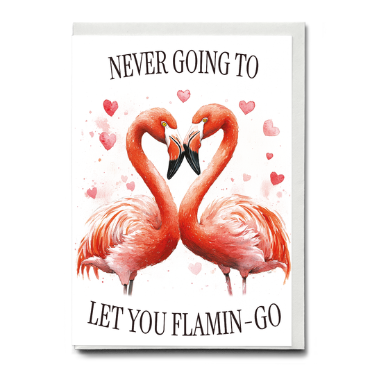 Never going to let you flamin-go - Greeting Card