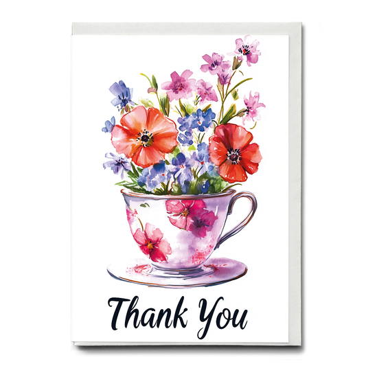 Thank you (Botanical Tea) - Greeting Card