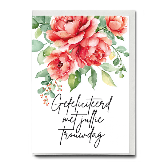 Gefeliciteerd met jullie trouwdag (Roses) - Greeting Card