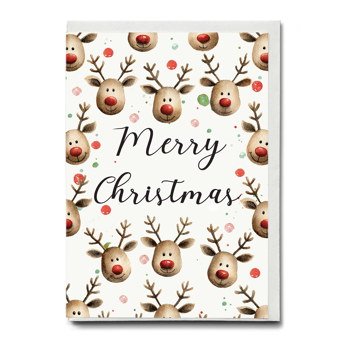 Merry Christmas (Rudolph) - Greeting Card