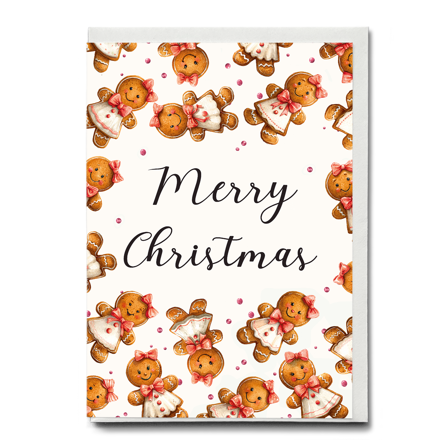 Merry Christmas (Gingerbread Woman) - Greeting Card