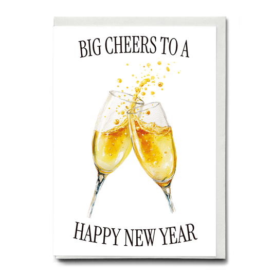 Big cheers to a Happy New Year - Greeting Card