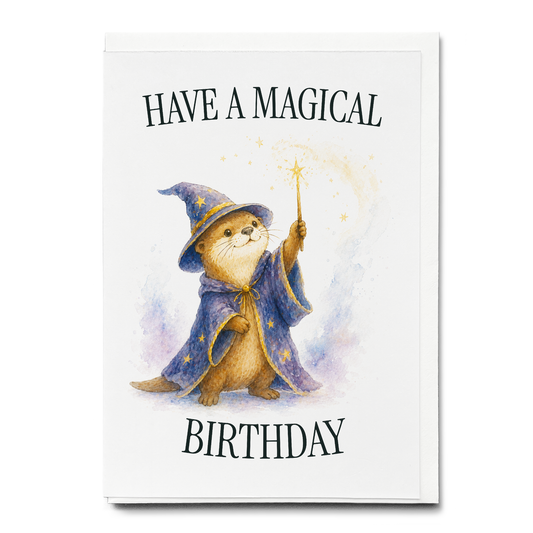 Have a magical birthday (Otter Wizard) - Greeting Card