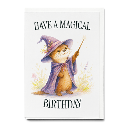 Have a magical birthday (Otter Witch) - Greeting Card