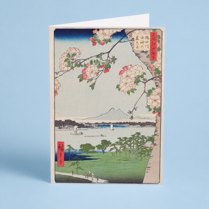 Suijin Shrine and Massaki on the Sumida River - Greeting Card
