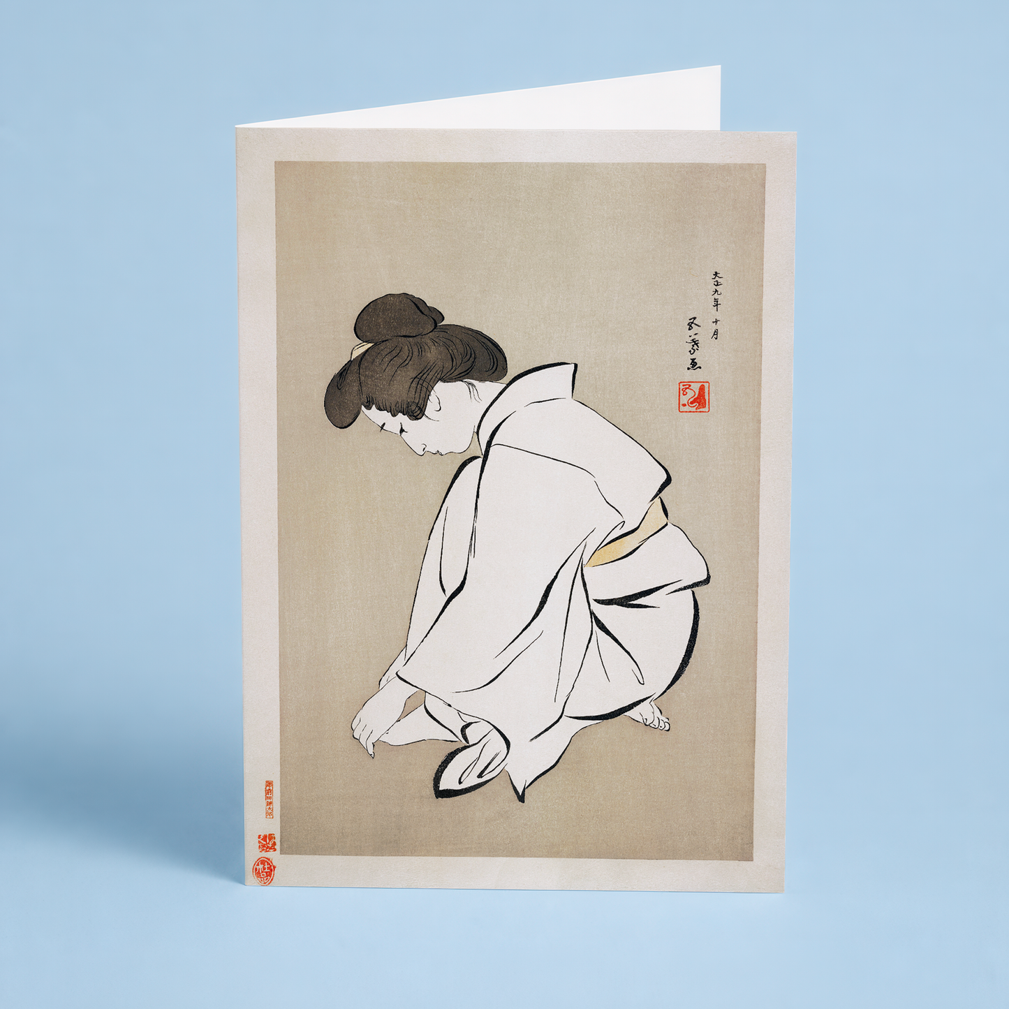 Woman Cutting Her Toenails - Greeting Card