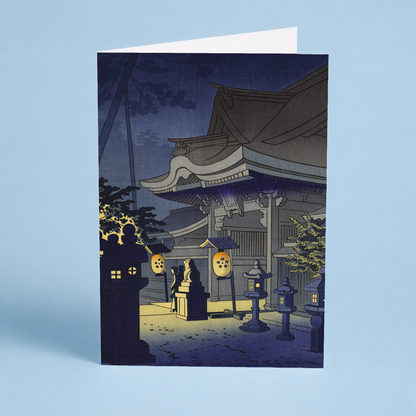 Night Scene of Kitano Shrine - Greeting Card