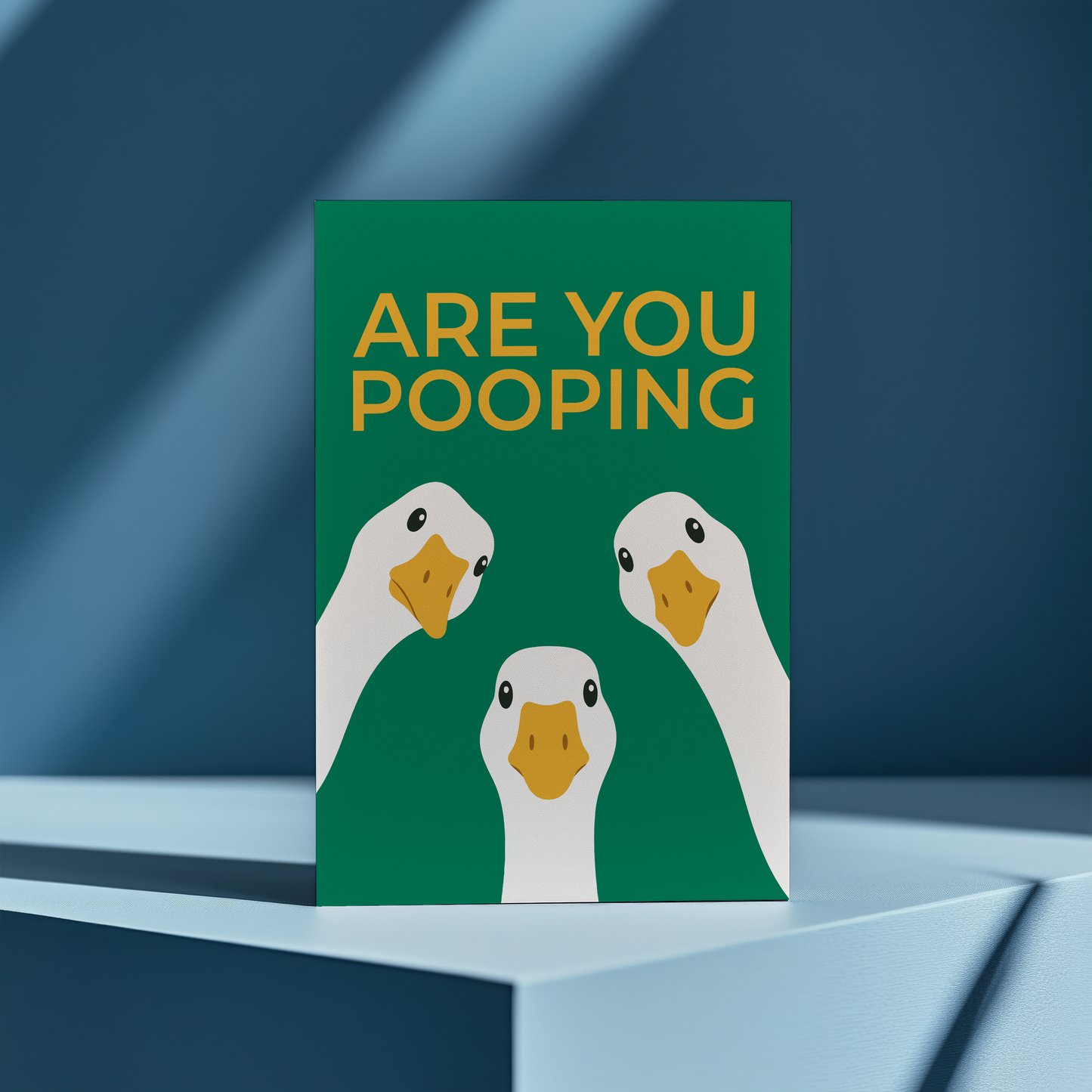 Are you pooping ducks Green - Greeting Card