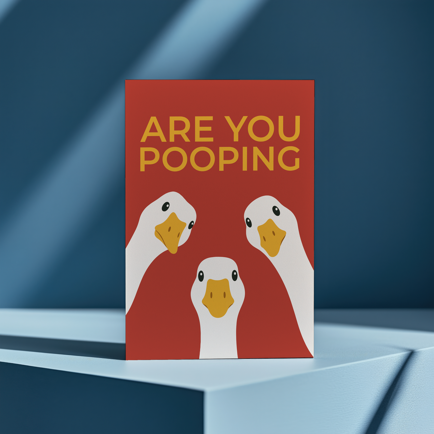 Are you pooping ducks Red - Greeting Card