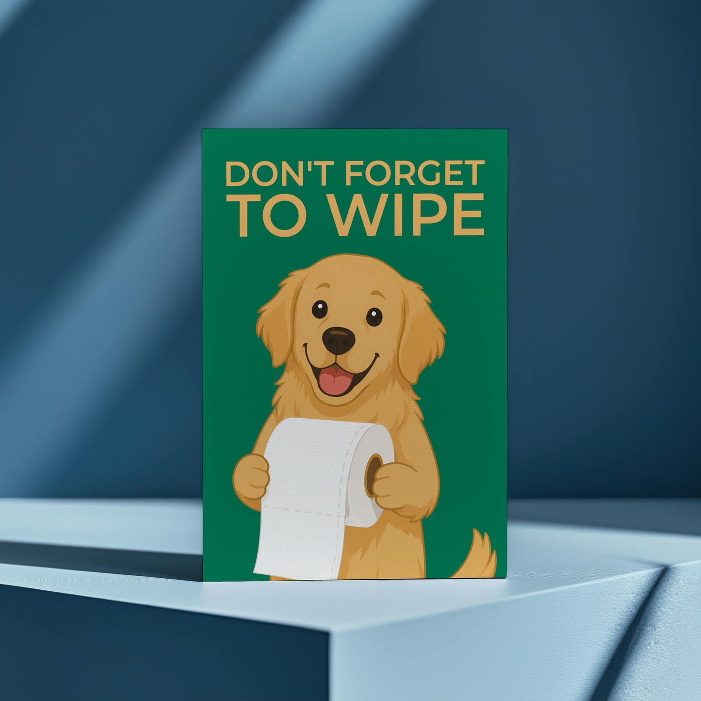 Don't forget to wipe Green - Greeting Card