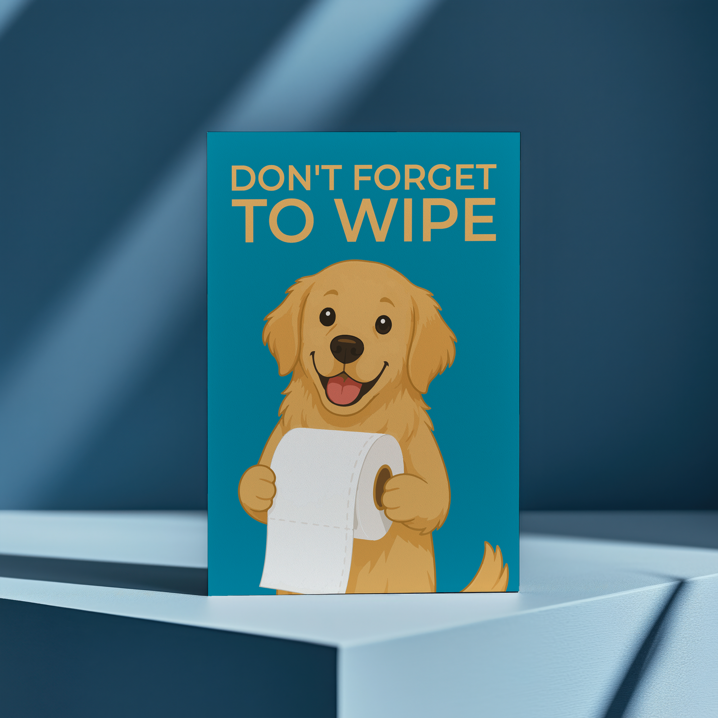 Don't forget to wipe Blue - Greeting Card