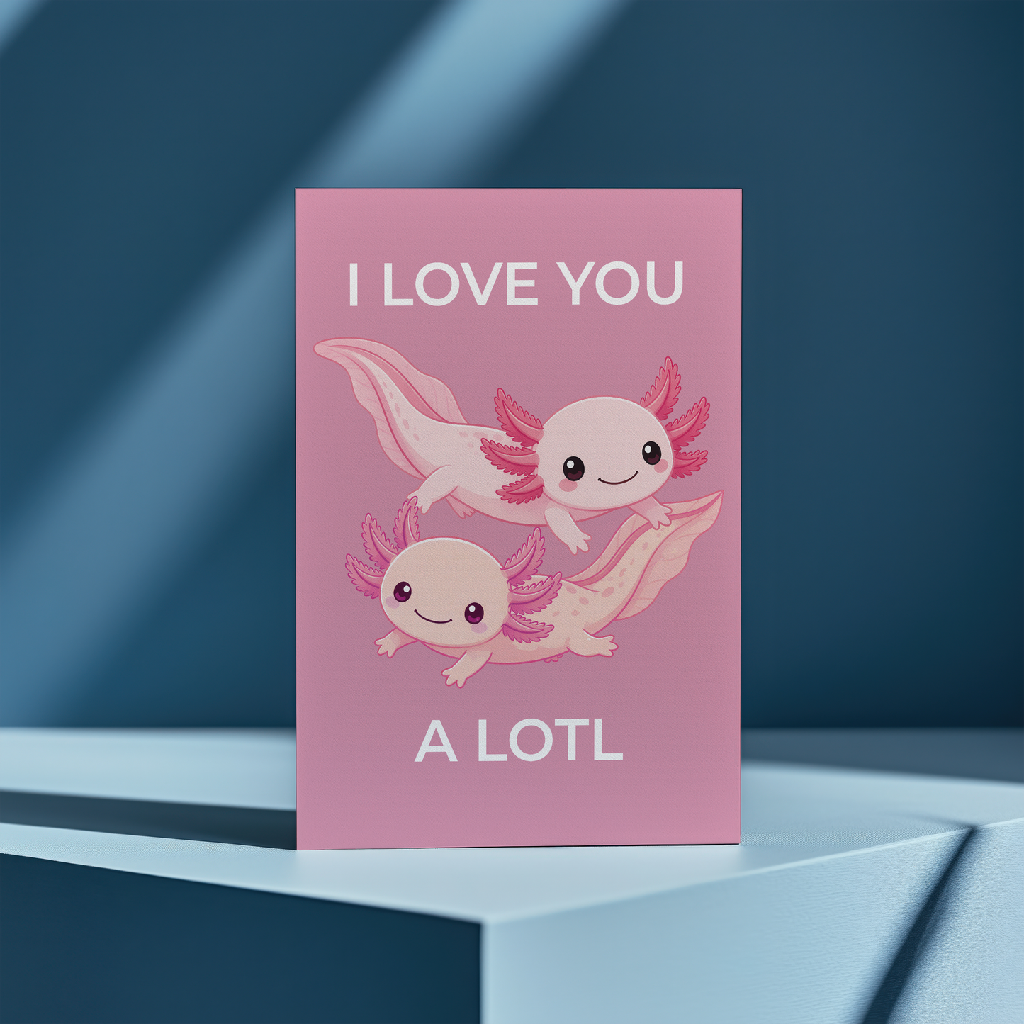 I love you a lotl Pink - Greeting Card