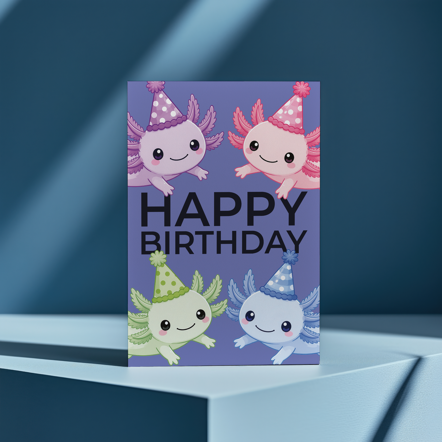 Happy Birtdhay Axolotls - Greeting Card