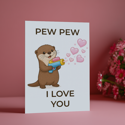 Pew Pew, I love you - Greeting Card