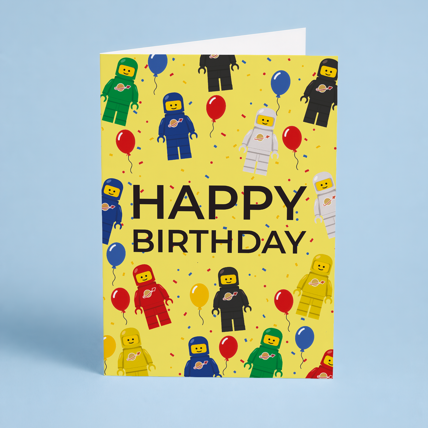 Happy Birthday (Lego Spaceman) - Greeting Card