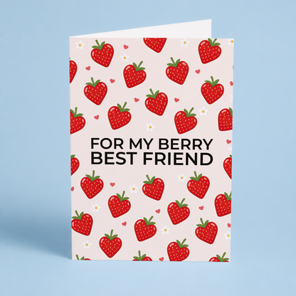 For my berry best friend (Berry pattern) - Greeting Card