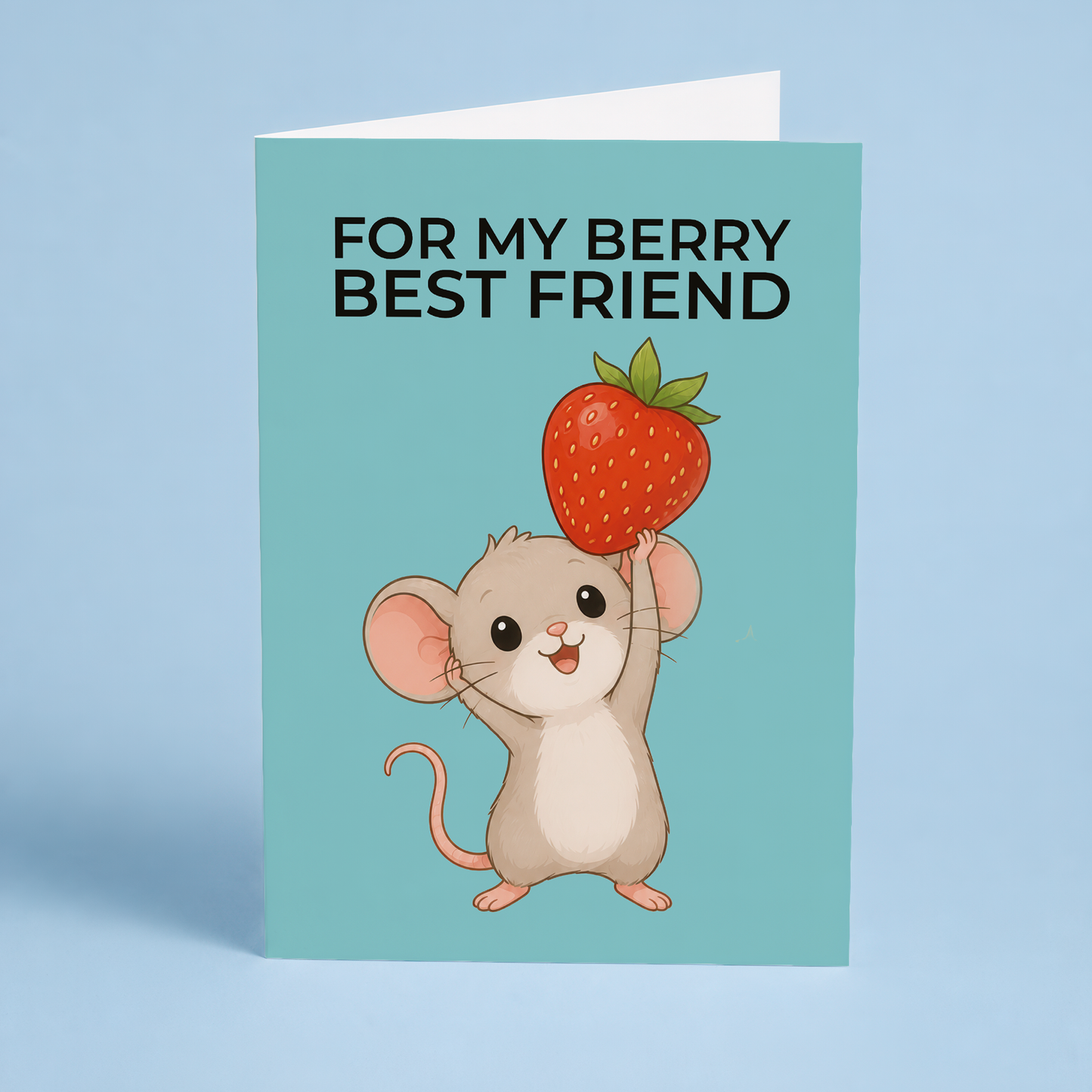 For my berry best friend (Little mouse) - Greeting Card
