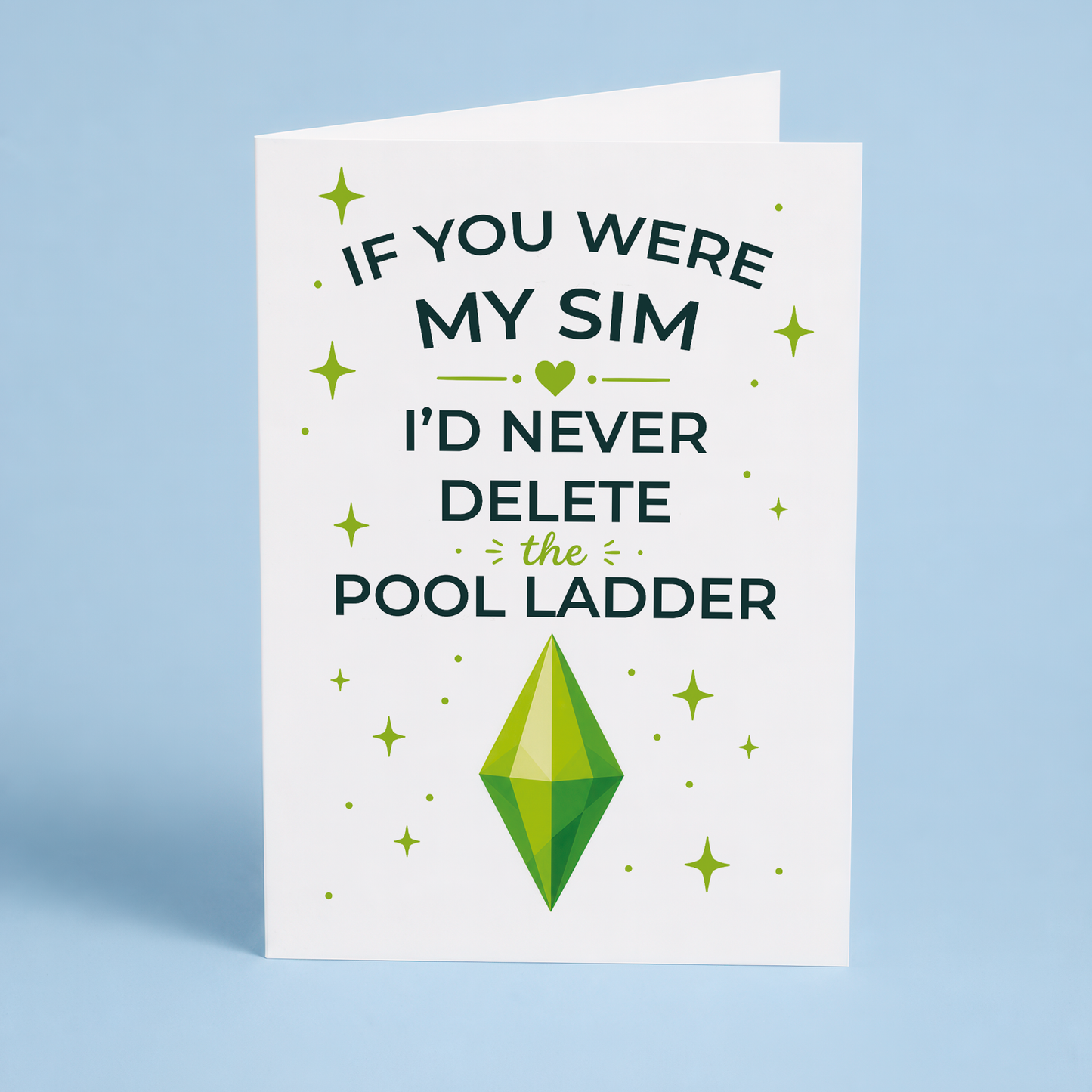 I’d never delete the pool ladder. - Greeting Card