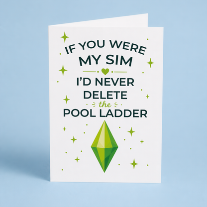 I’d never delete the pool ladder. - Greeting Card