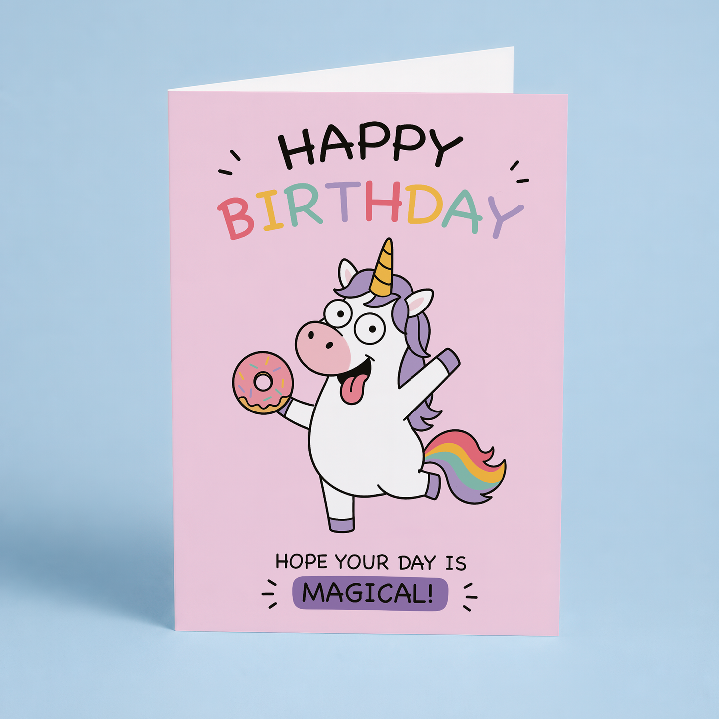 Silly unicorn (Happy Birthday) - Greeting Card