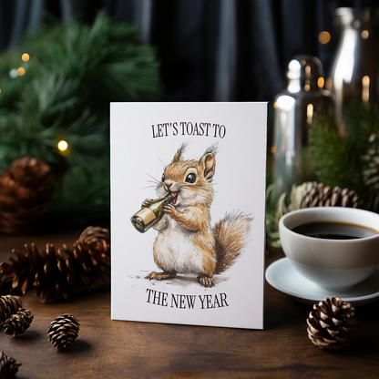 Let's toast to the new year - Greeting Card