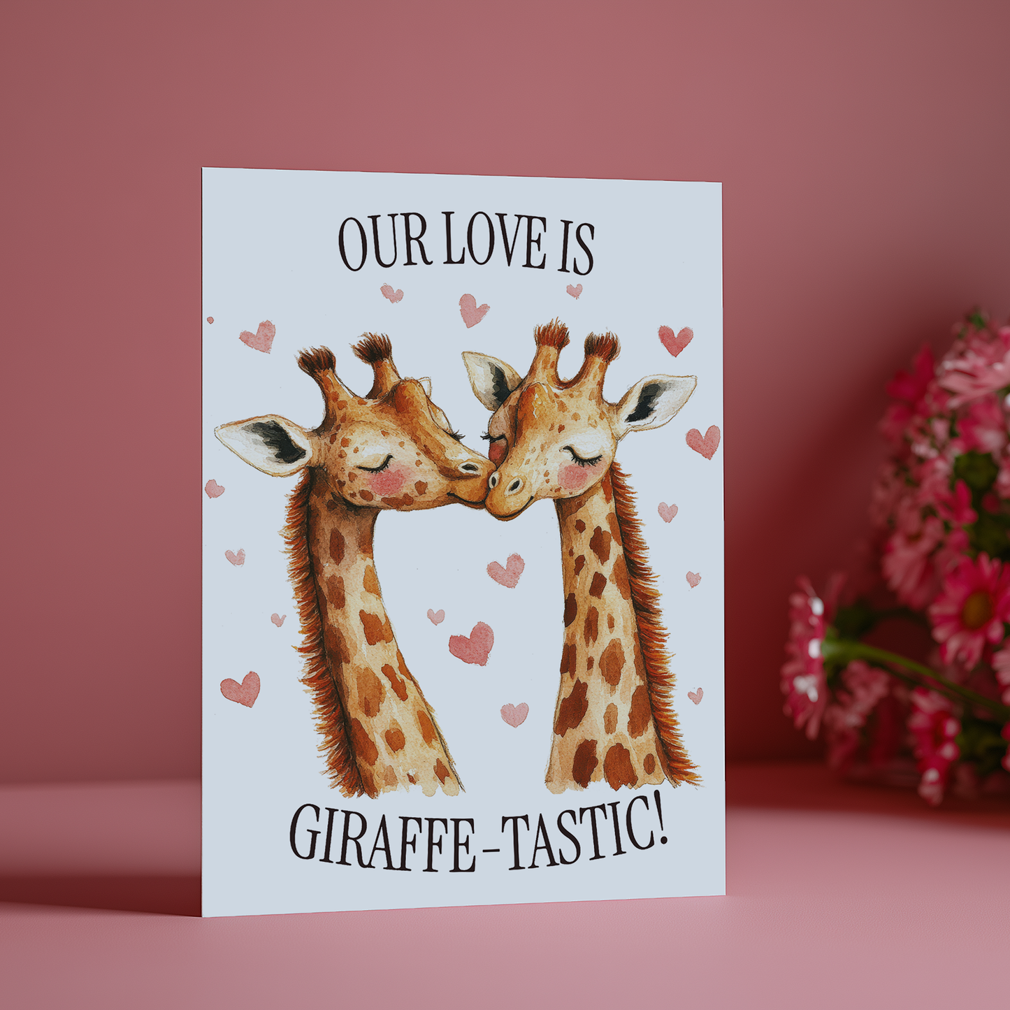 Our love is giraffe-tastic! - Greeting Card