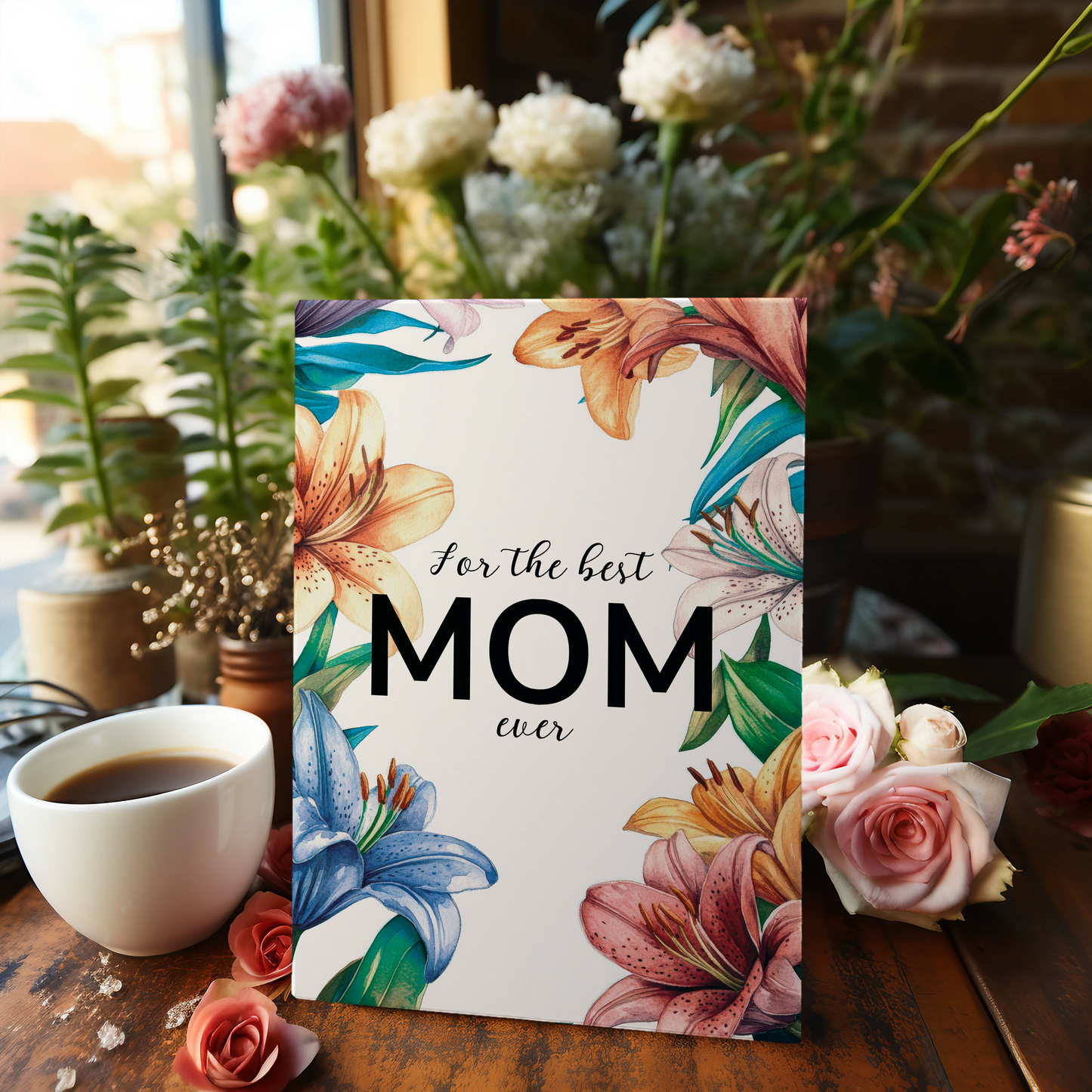 Best mom (Lily) - Greeting Card
