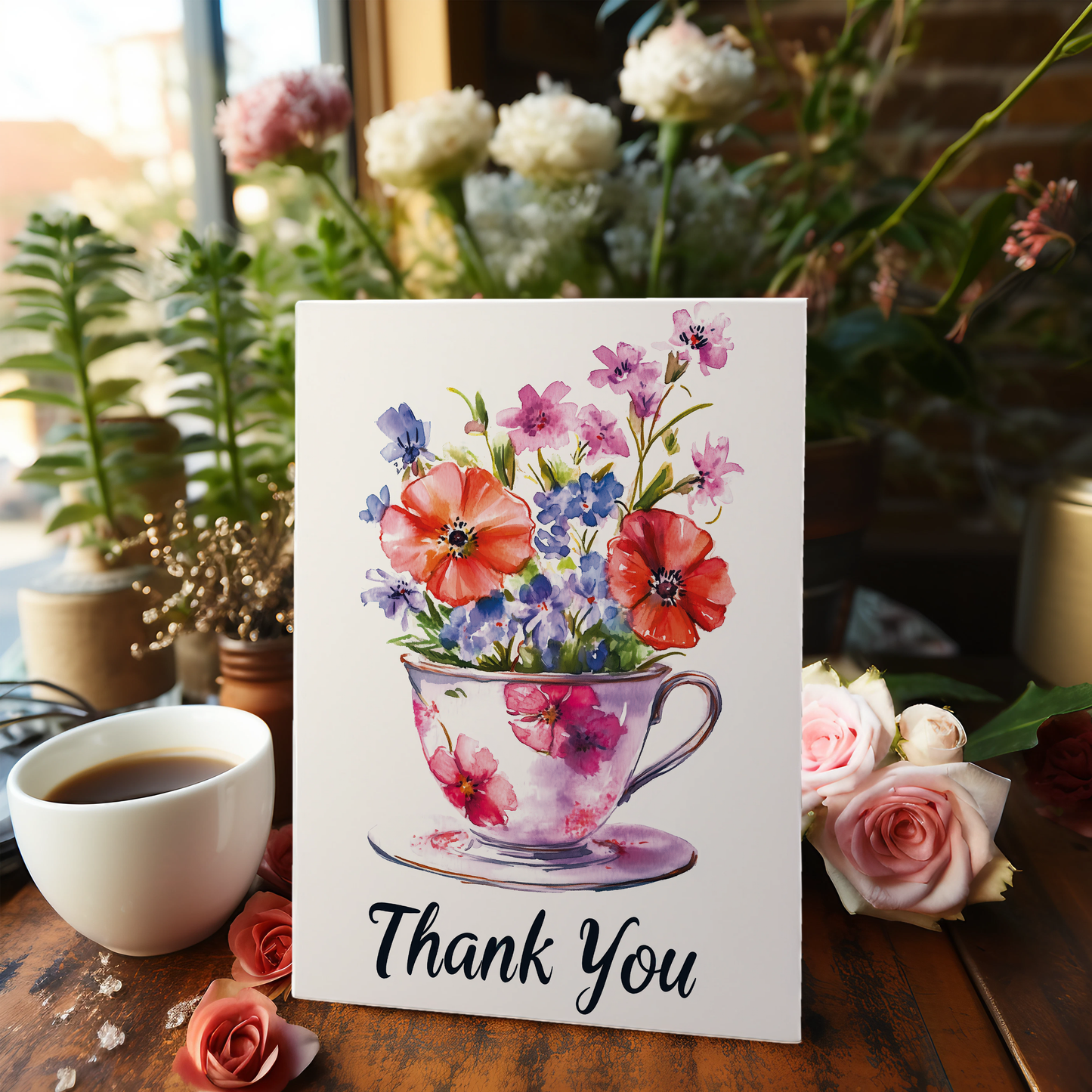 Thank you (Botanical Tea) - Greeting Card
