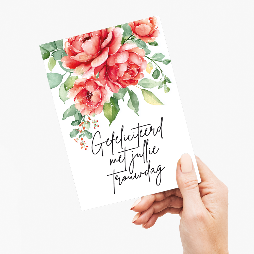 Gefeliciteerd met jullie trouwdag (Roses) - Greeting Card
