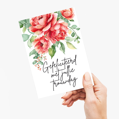 Gefeliciteerd met jullie trouwdag (Roses) - Greeting Card