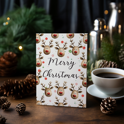 Merry Christmas (Rudolph) - Greeting Card