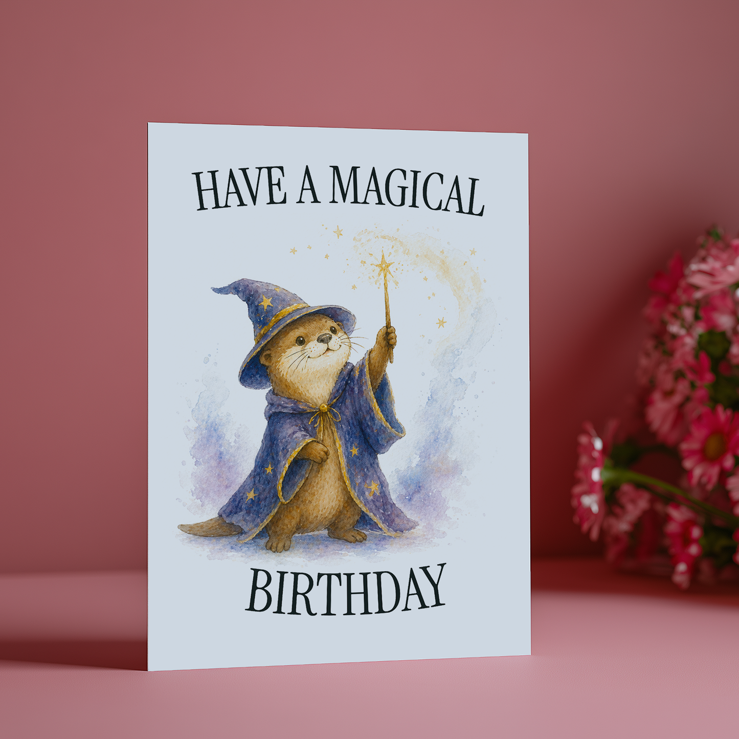 Have a magical birthday (Otter Wizard) - Greeting Card