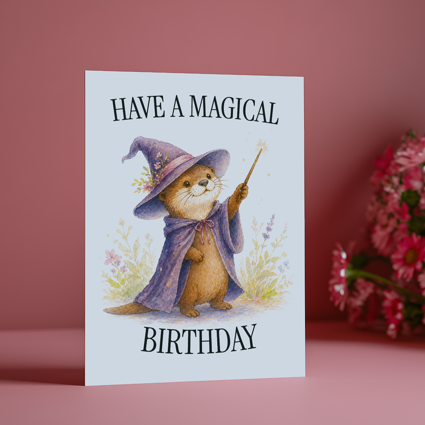 Have a magical birthday (Otter Witch) - Greeting Card