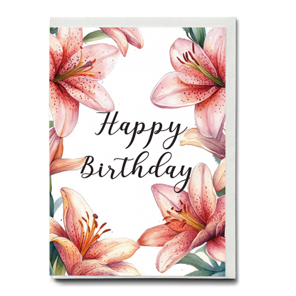 Botanical Flower Birthday Cards – Greeting Card Bundle (10-Pack, Floral Designs)