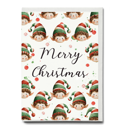 Bundel of 10 Christmas pattern greeting cards