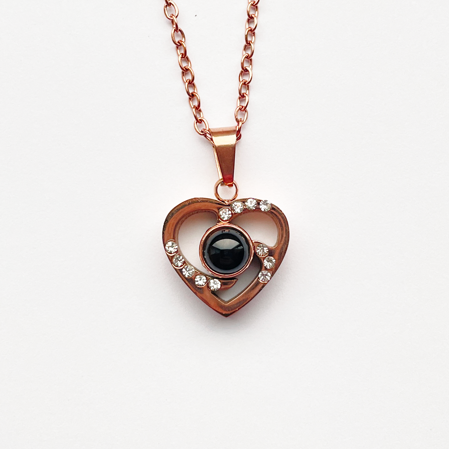 Custom heart Photo Projection Necklace